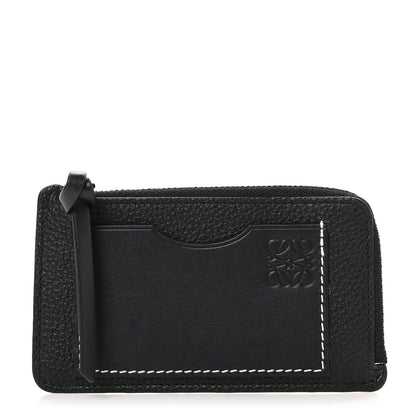 Loewe Soft Grained Calfskin Coin Card Holder Black 1 of 9