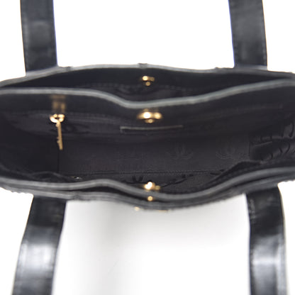 Chanel Calfskin Quilted Small Surpique Stitch Tote Black 5 of 19