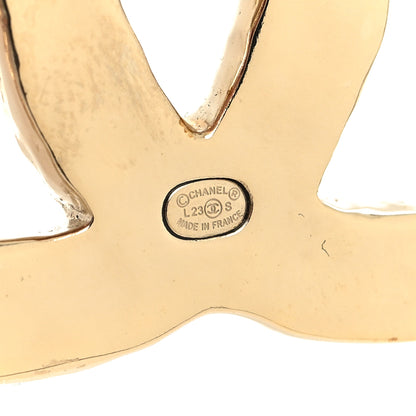 Chanel Metal Crystal CC Brooch Gold 3 of 4