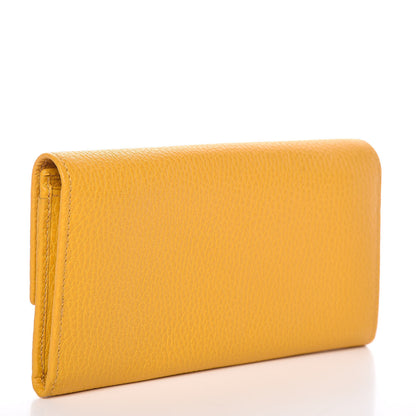 Gucci Dollar Calfskin Swing Continental Wallet Yellow 3 of 8