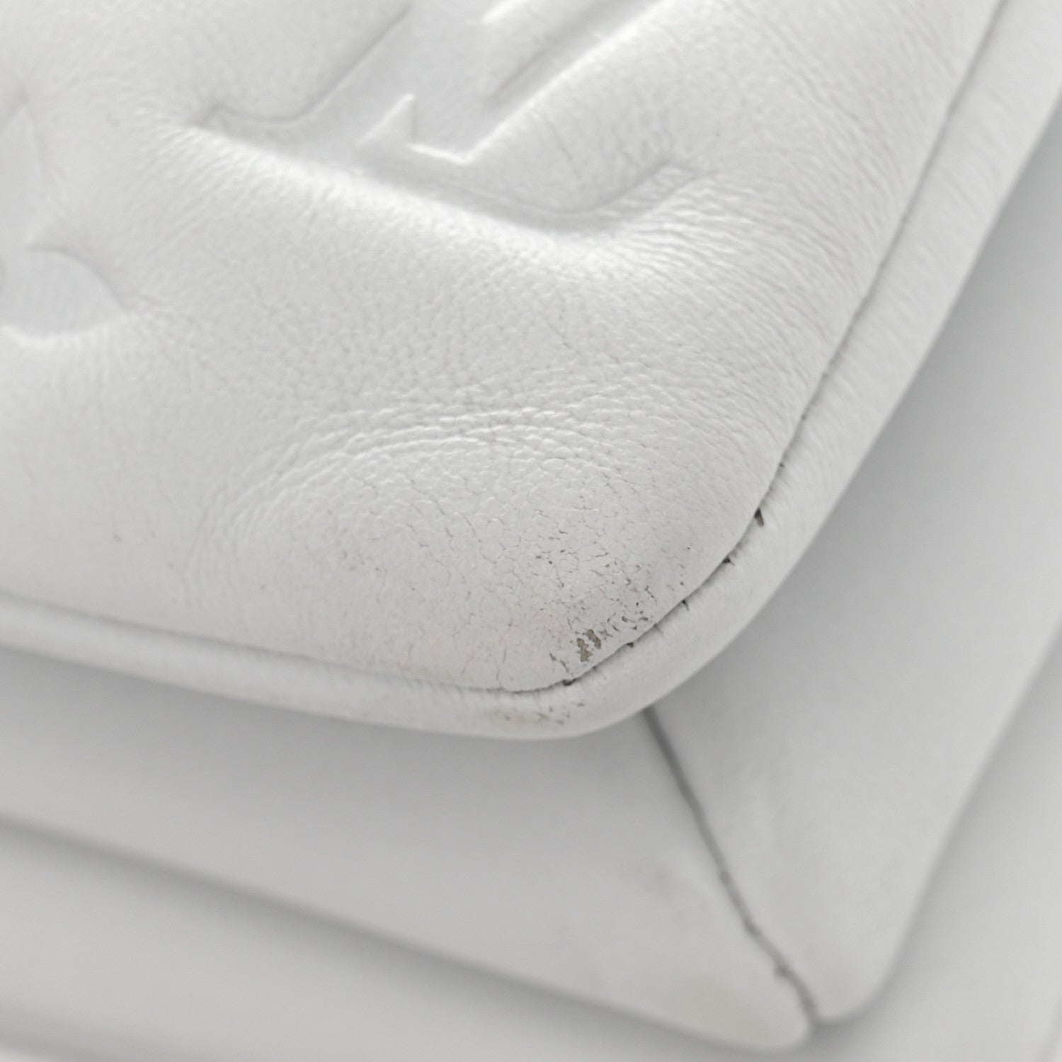 Louis Vuitton Lambskin Embossed Monogram Coussin BB White 10 of 11