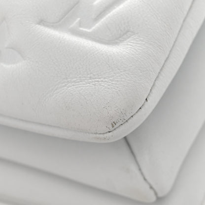 Louis Vuitton Lambskin Embossed Monogram Coussin BB White 10 of 11