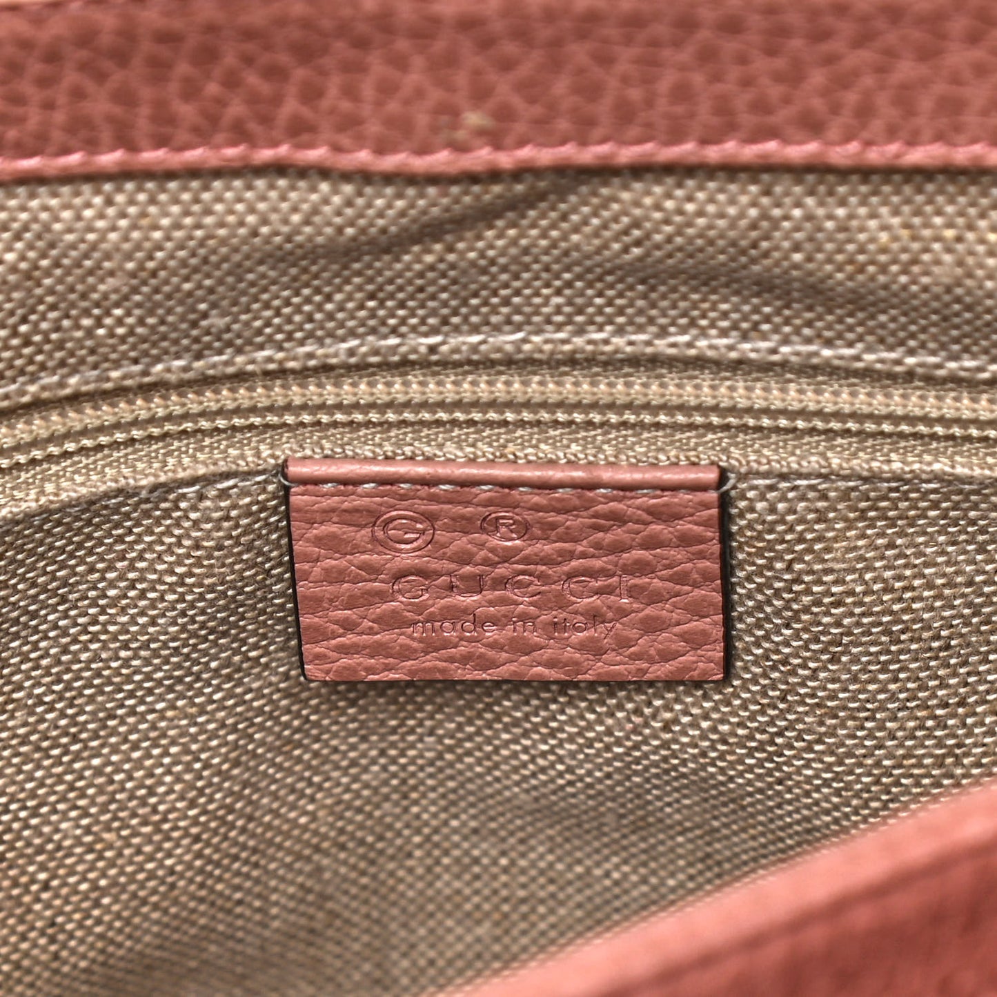 Dollar Calfskin Interlocking G Top Handle Shoulder Bag Soft Pink
