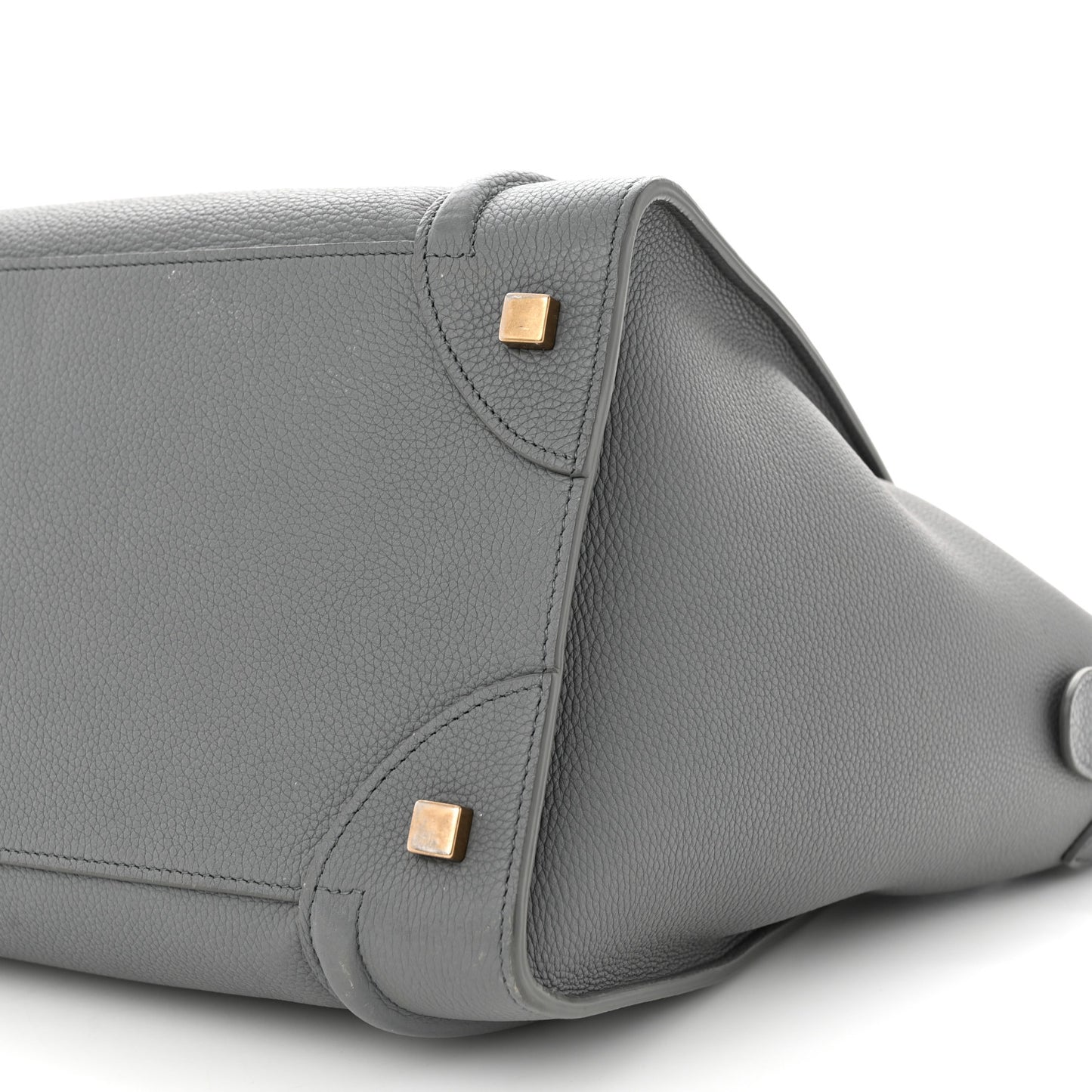 Drummed Calfskin Mini Luggage Kohl