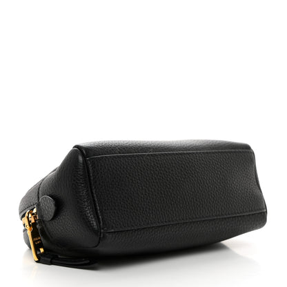 Prada Vitello Daino Cosmetic Pouch Black 4 of 7