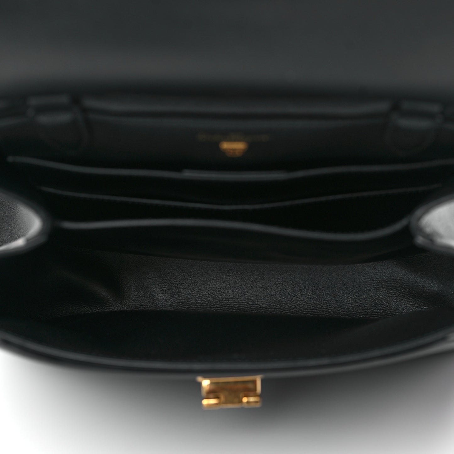 Calfskin Trifolio Top Handle Bag Black