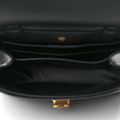 Salvatore Ferragamo Calfskin Trifolio Top Handle Bag Black 4 of 9