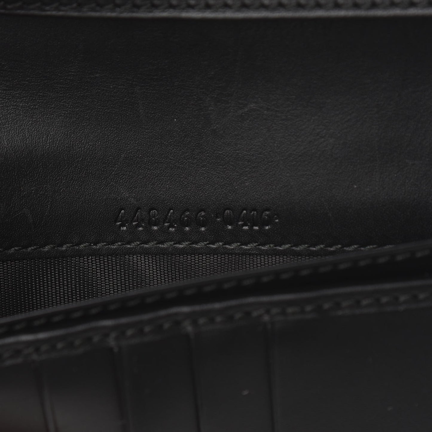 Calfskin GucciGhost Bi-Fold Long Wallet Black New Acquamarine