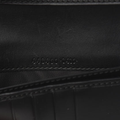 Gucci Calfskin GucciGhost Bi-Fold Long Wallet Black New Acquamarine 7 of 8