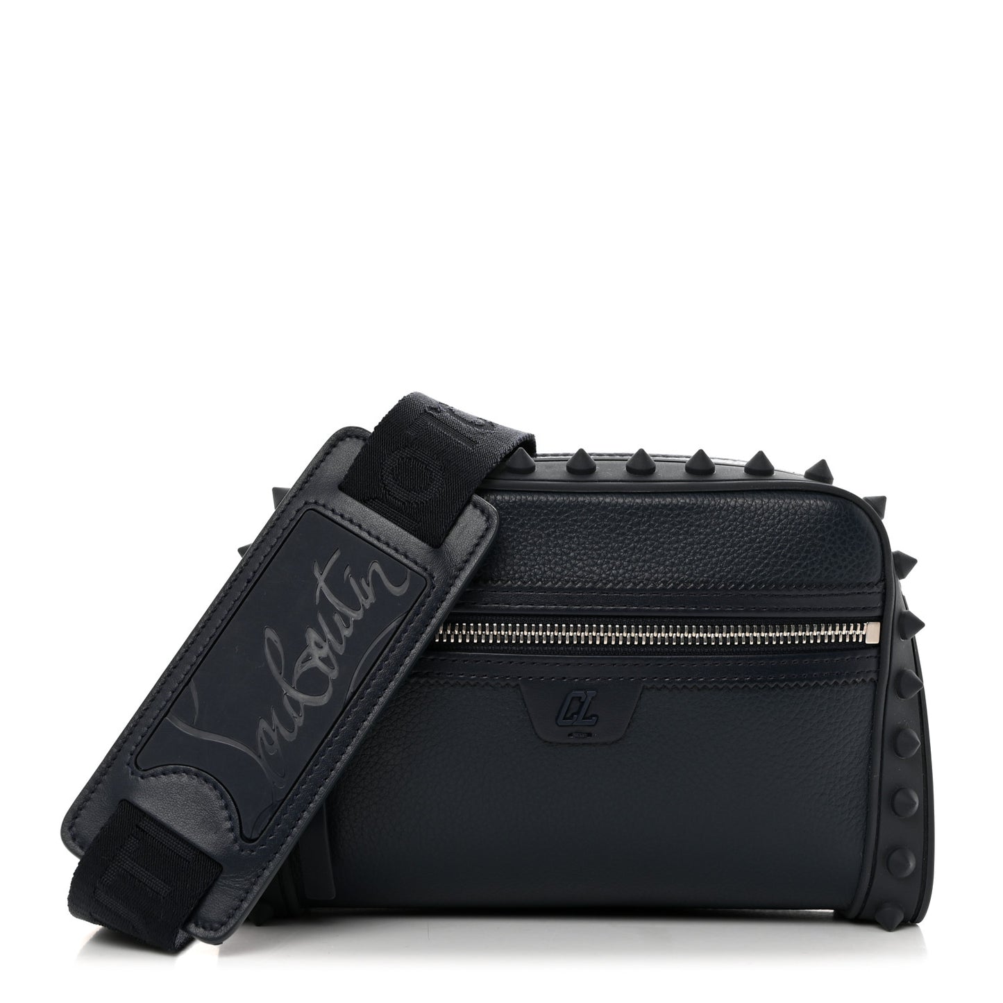 Empire Calfskin Gomme Spikes Loubitown Crossbody Loubi Navy