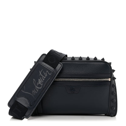 Christian Louboutin Empire Calfskin Gomme Spikes Loubitown Crossbody Loubi Navy 1 of 10