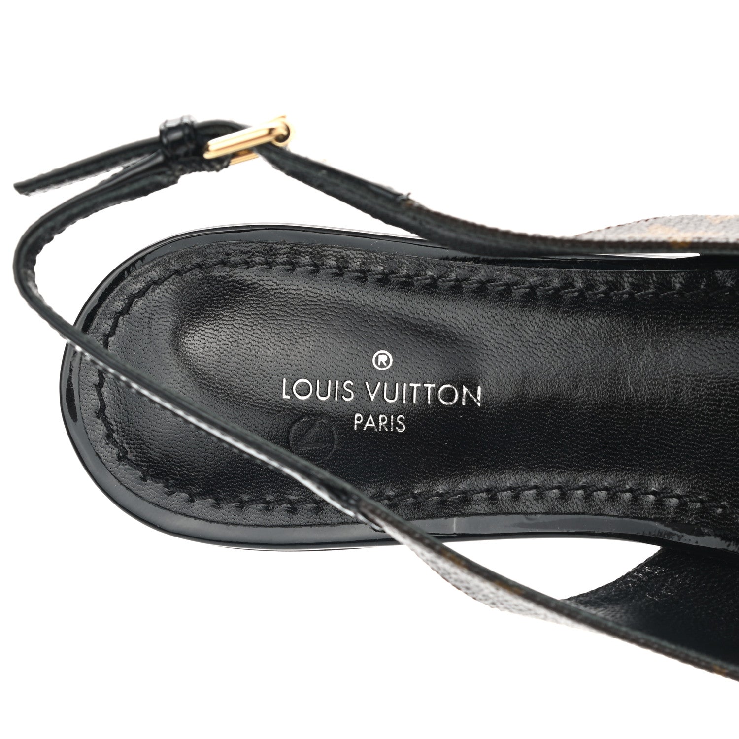 Louis Vuitton Patent Monogram Cherie Slingback Ballerina Flats 36 7 of 9