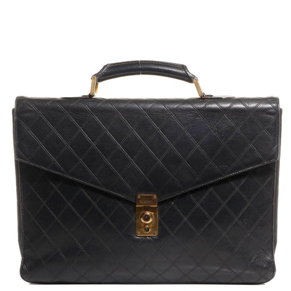 Chanel Lambskin Briefcase Bag Black 1 of 8