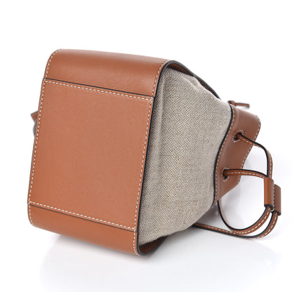 Loewe Calfskin Canvas Mini Hammock Shoulder Bag Natural Tan 6 of 8