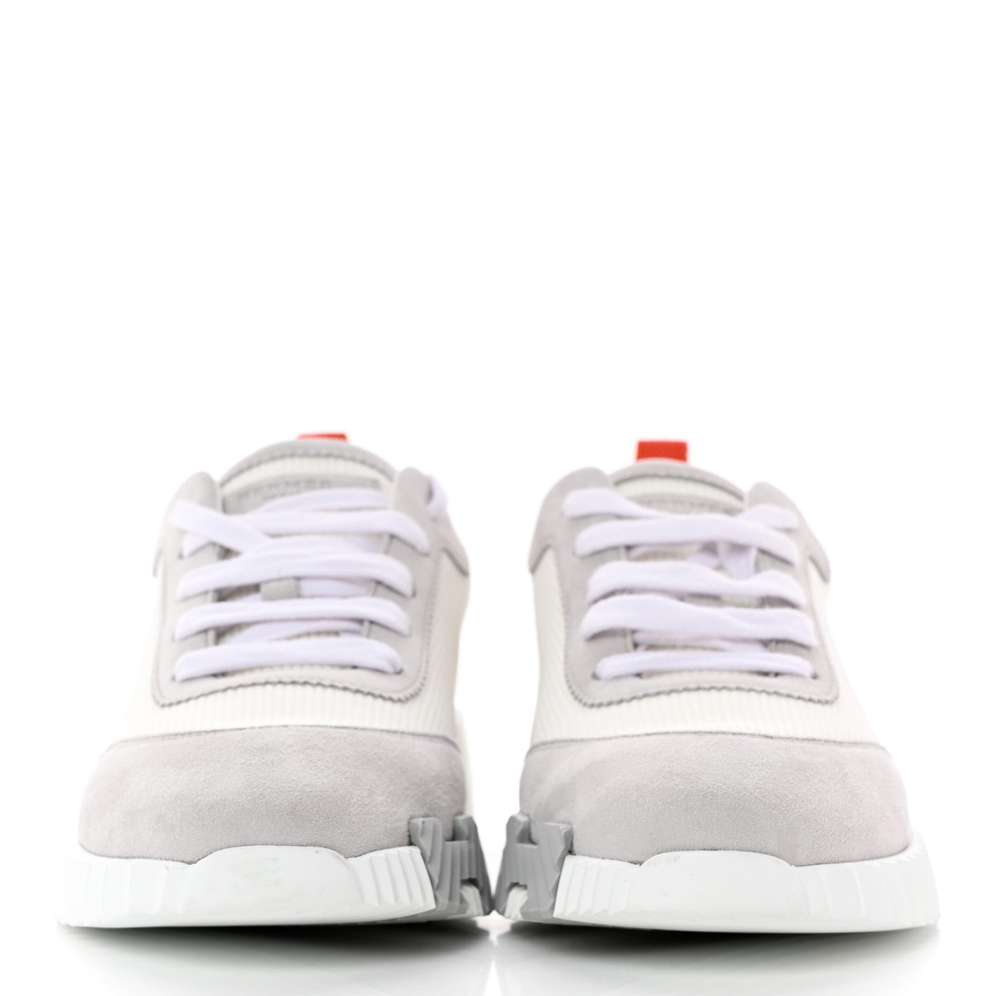 Technical Canvas Suede Goatskin Bouncing Sneakers 37 White Multicolor