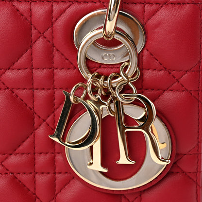 Christian Dior Lambskin Cannage Small My ABCDior Lady Dior Red 10 of 13