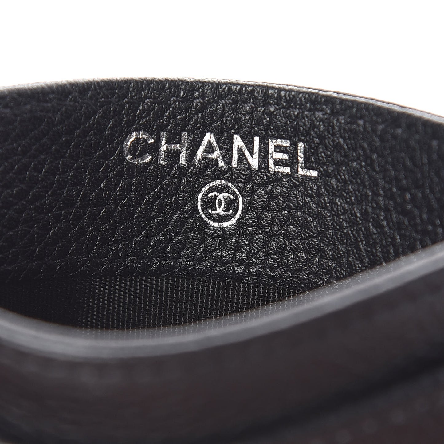 Grained Calfskin CC Card Holder Black
