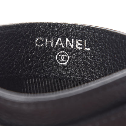 Chanel Grained Calfskin CC Card Holder Black 6 of 8