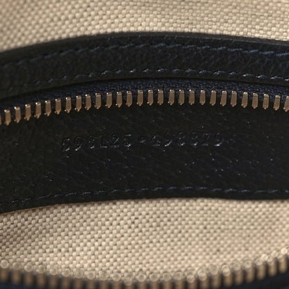 Gucci GG Supreme Monogram Textured Dollar Calfskin Web Small Ophidia Half Moon Hobo Beige Blue 7 of 9