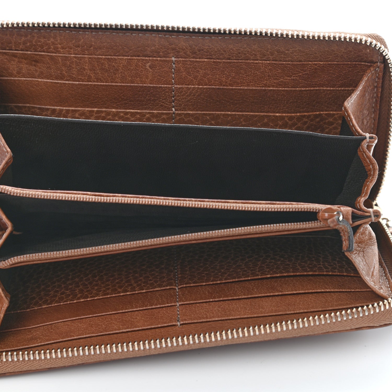 Gucci Guccissima Bamboo Tassel Zip Around Wallet Natural Brown 5 of 12