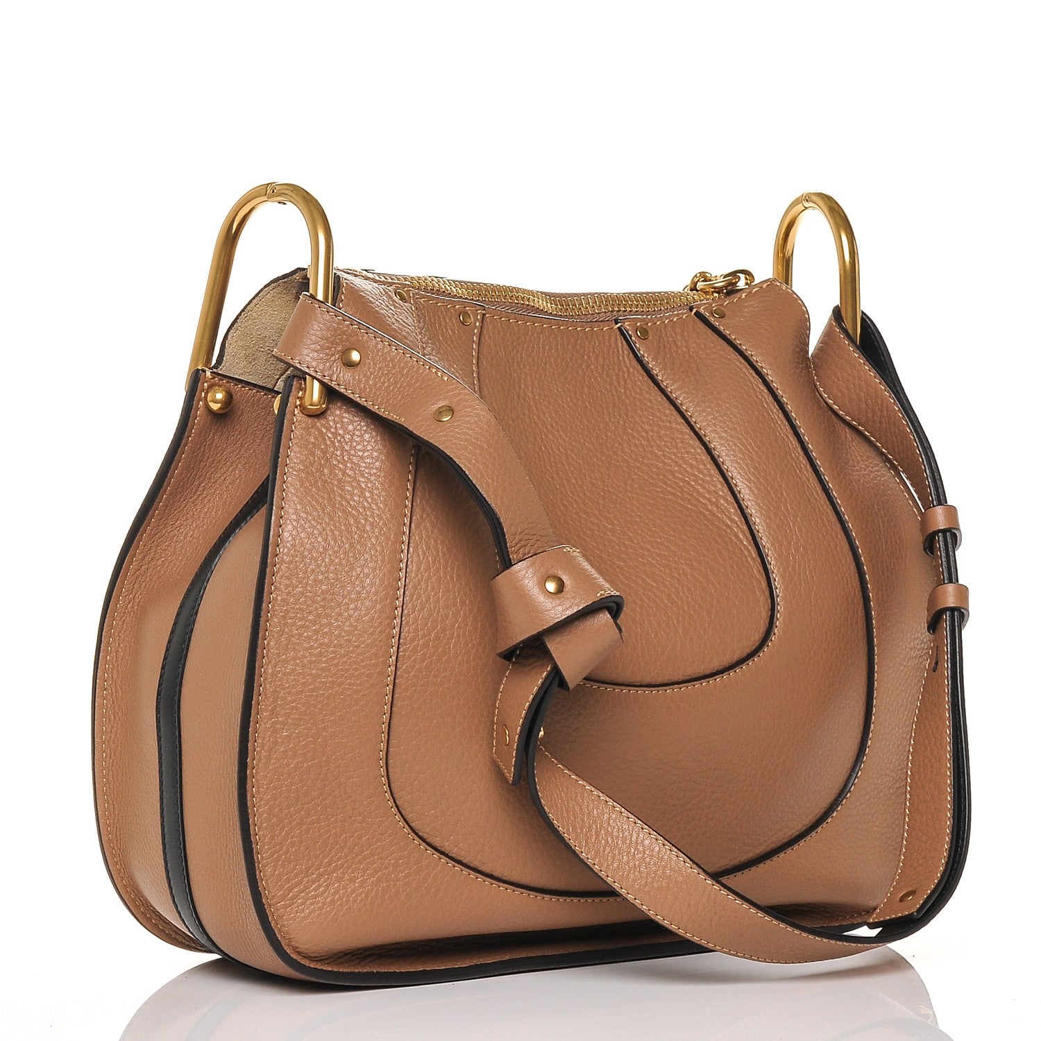 Chloe Grained Calfskin Small Hayley Hobo Nut 3 of 6