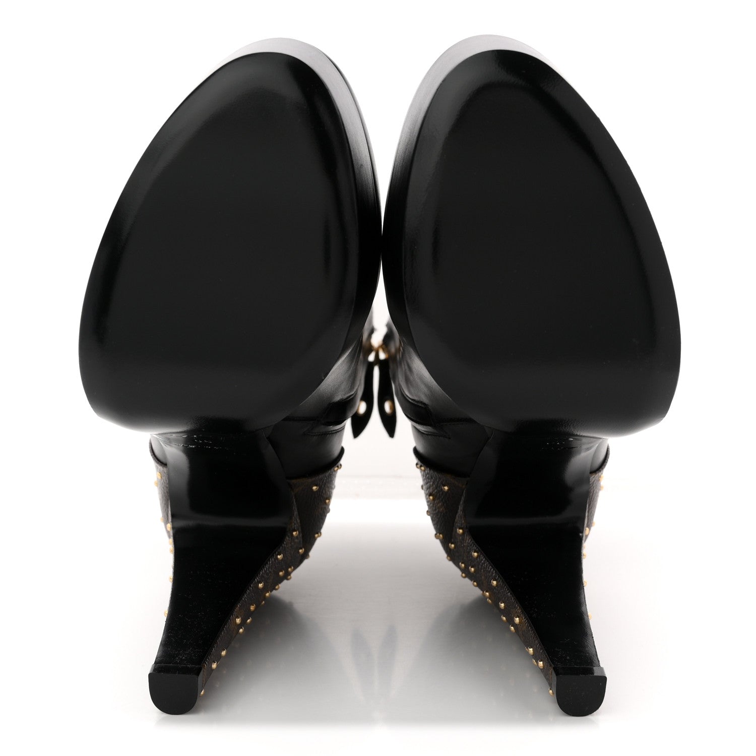 Louis Vuitton Soft Calfskin Monogram Afterglow Platform Ankle Boots 39 Black 7 of 11
