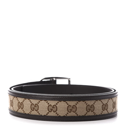 Gucci Monogram Dollar Calfskin 40mm Belt 105 42 Beige Ebony Testa di Moro 2 of 6