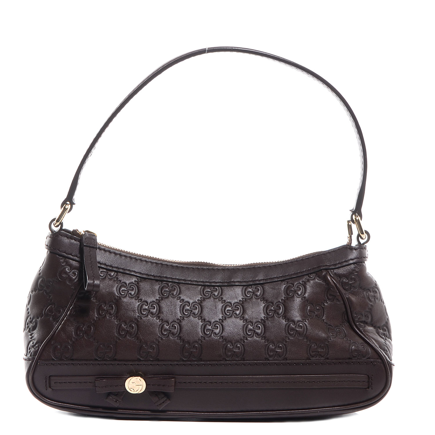 Gucci Guccissima Small Mayfair Shoulder Bag Brown 1 of 9
