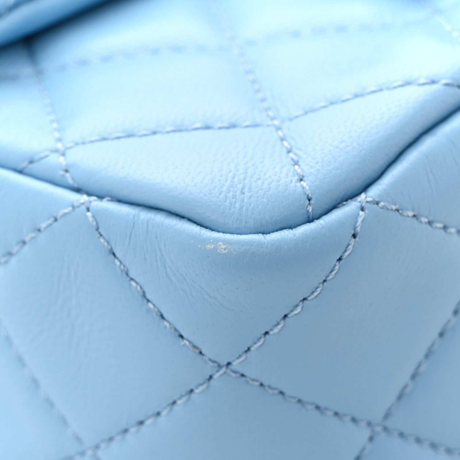 Chanel Lambskin Quilted Mini Pearl Crush Flap Light Blue 11 of 12
