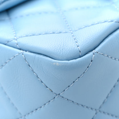 Chanel Lambskin Quilted Mini Pearl Crush Flap Light Blue 11 of 12