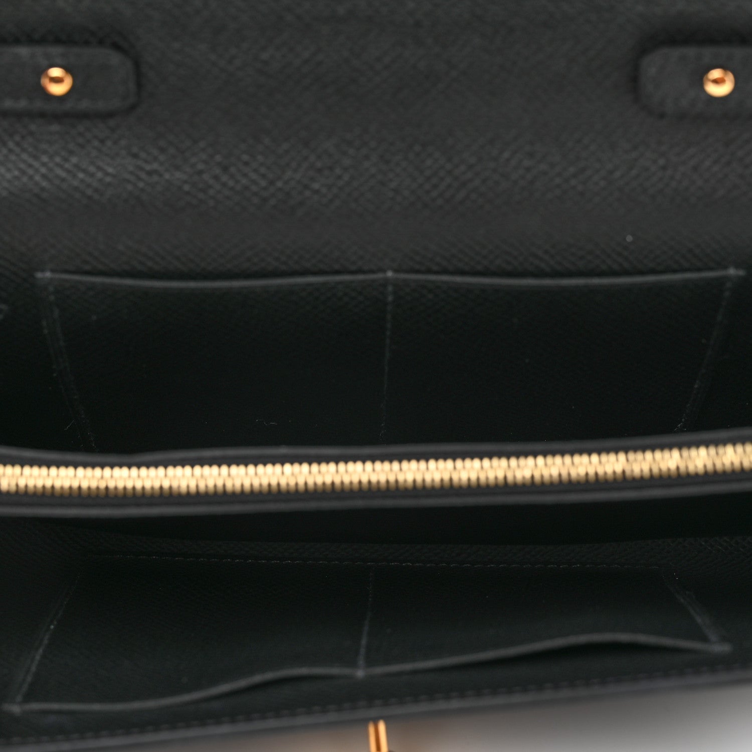 Hermes Epsom Matte Alligator Touch Kelly Wallet To Go Black 4 of 5
