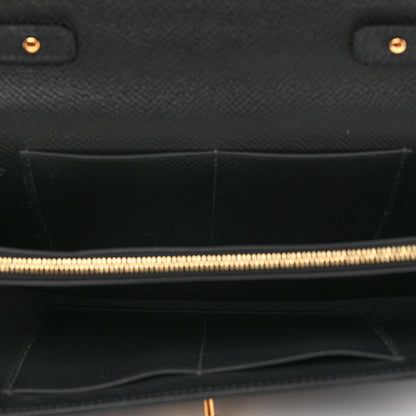 Hermes Epsom Matte Alligator Touch Kelly Wallet To Go Black 4 of 5