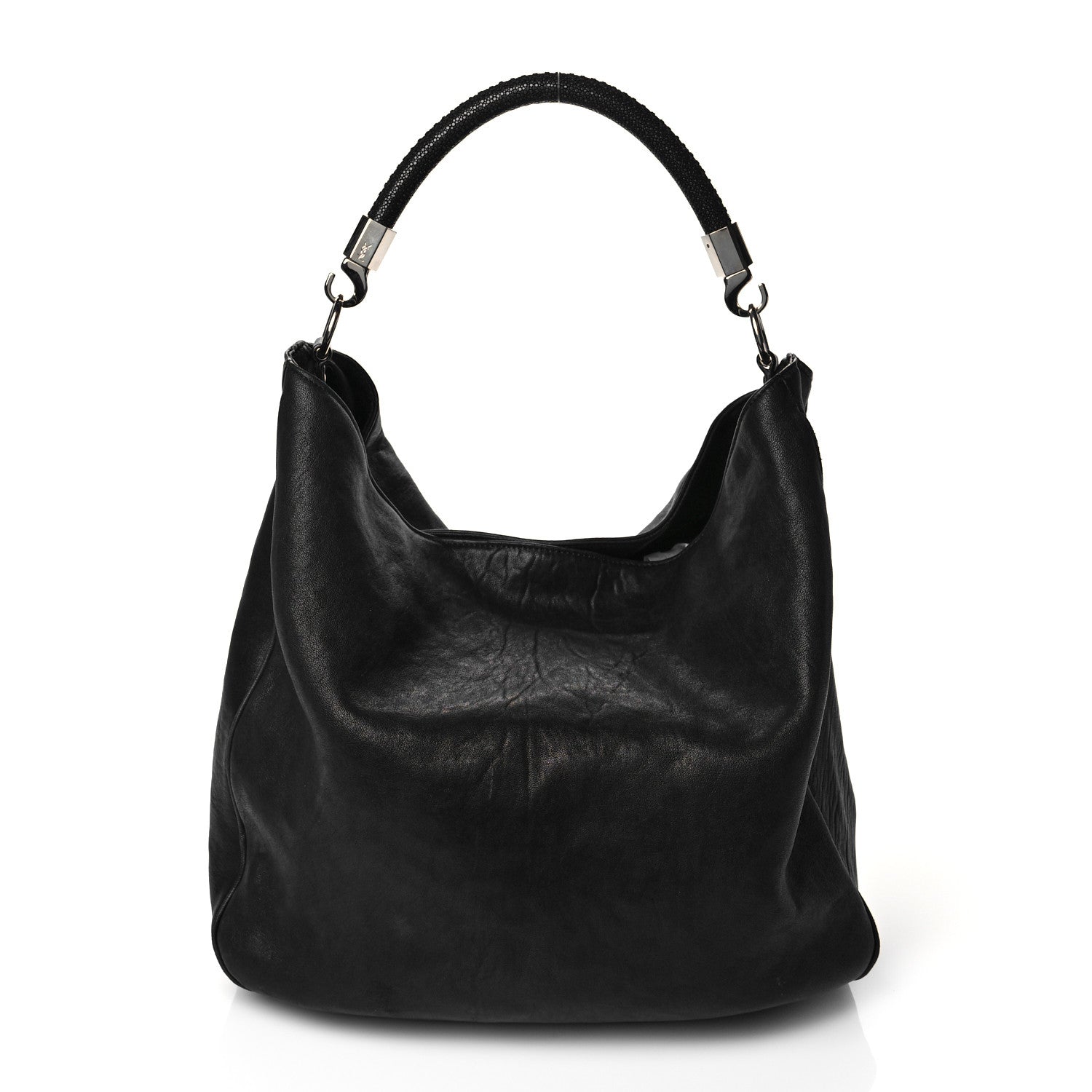 Saint Laurent Stingray Embossed Large Roady Hobo Black 1 of 10