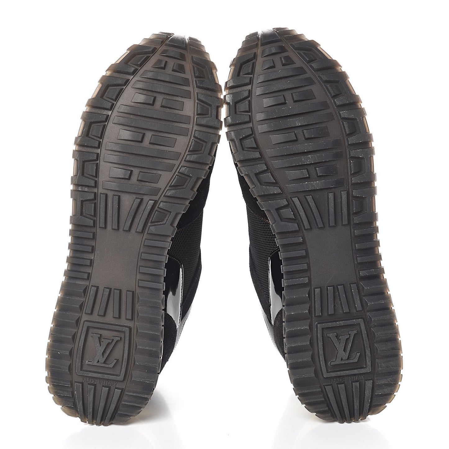 Suede Monogram Run Away Sneakers 38.5 Black