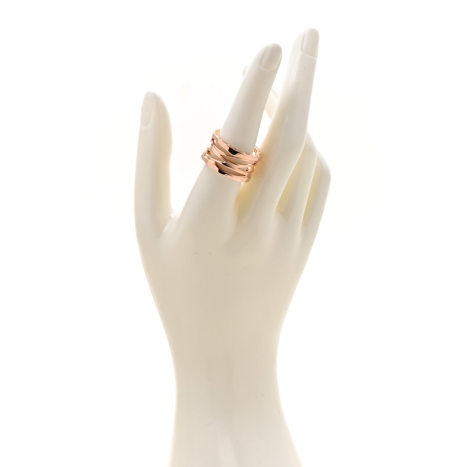 Bulgari 18K Rose Gold B.Zero1 Legend Four-Band Ring 58 8.5 2 of 6
