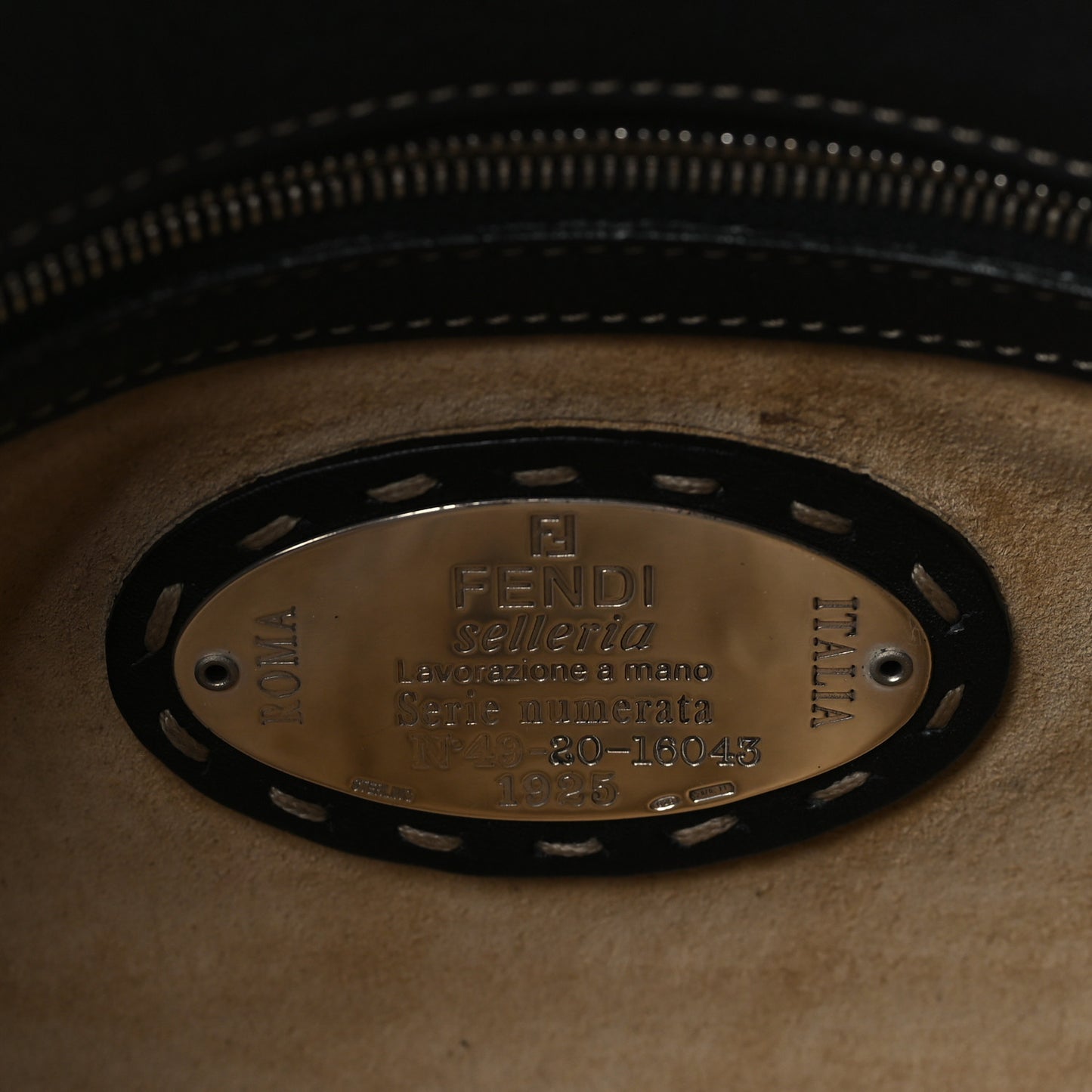 Calfskin Romano Selleria Baguette Black