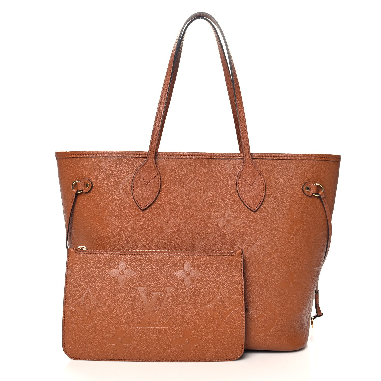 Louis Vuitton Empreinte Monogram Giant Neverfull MM Cognac 3 of 11