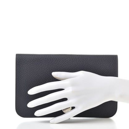 Hermes Togo Dogon Duo Wallet Bleu Nuit 2 of 11