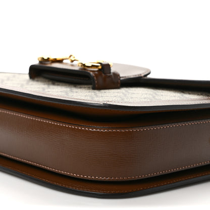 Gucci GG Supreme Monogram Horsebit 1955 Shoulder Bag Beige Brown Sugar 10 of 11