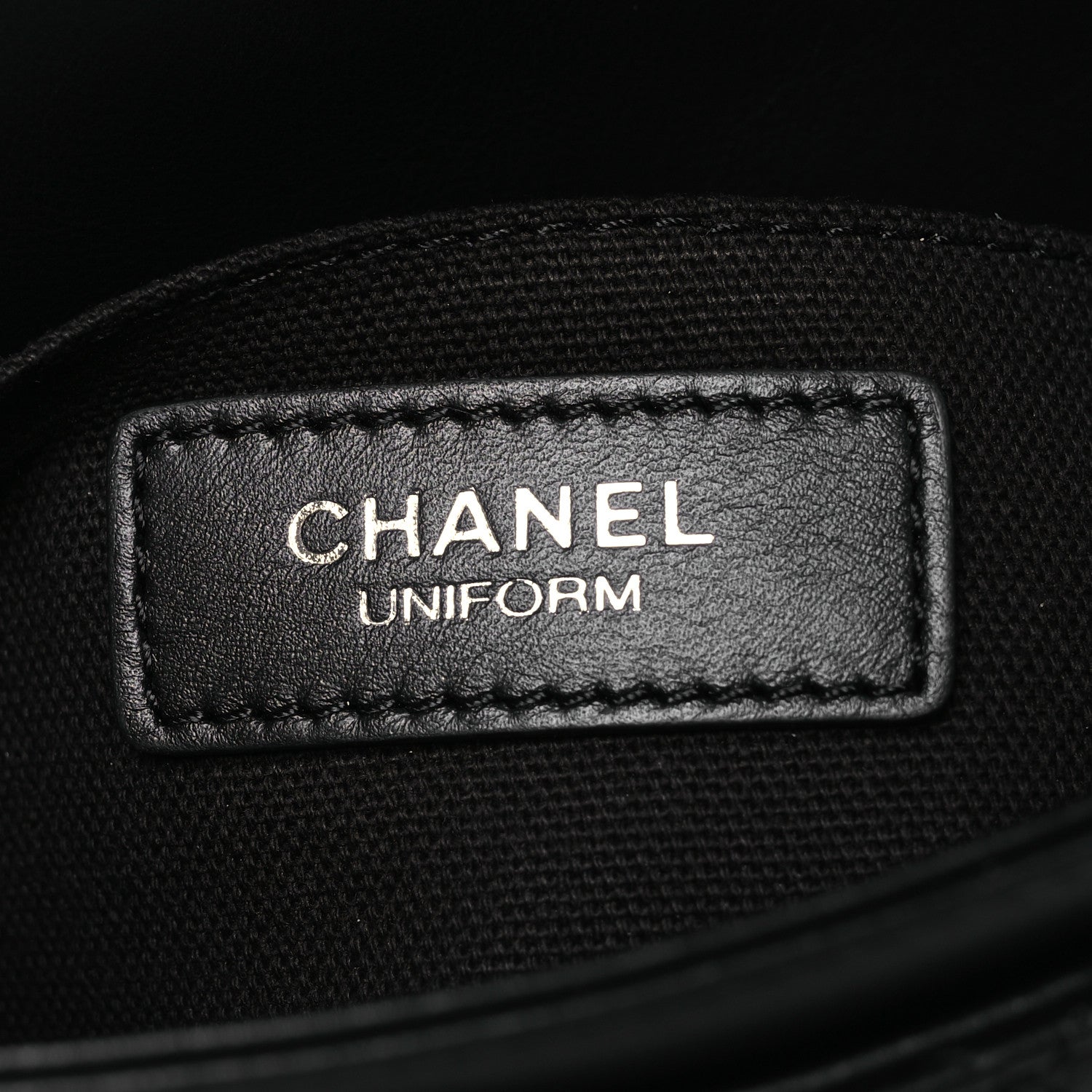 Chanel Calfskin Quilted CC Uniform Flap Belt Bag Black 8 of 16