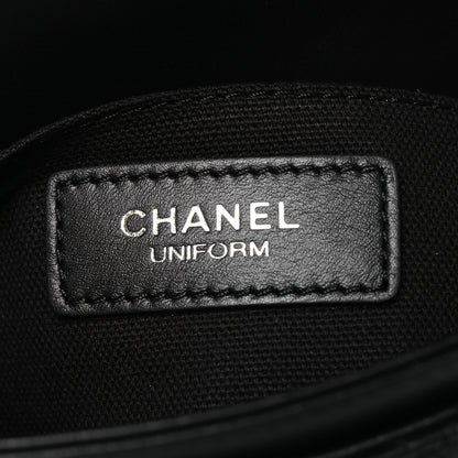 Chanel Calfskin Quilted CC Uniform Flap Belt Bag Black 8 of 16