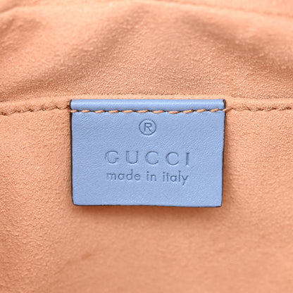 Gucci Calfskin Matelasse Small GG Marmont Chain Shoulder Bag Clear Sky Blue 6 of 10