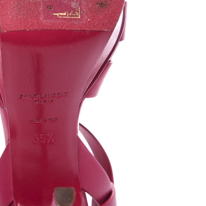 Saint Laurent Calfskin Tribute 75 Platform Sandals 35.5 Fuchsia 9 of 10