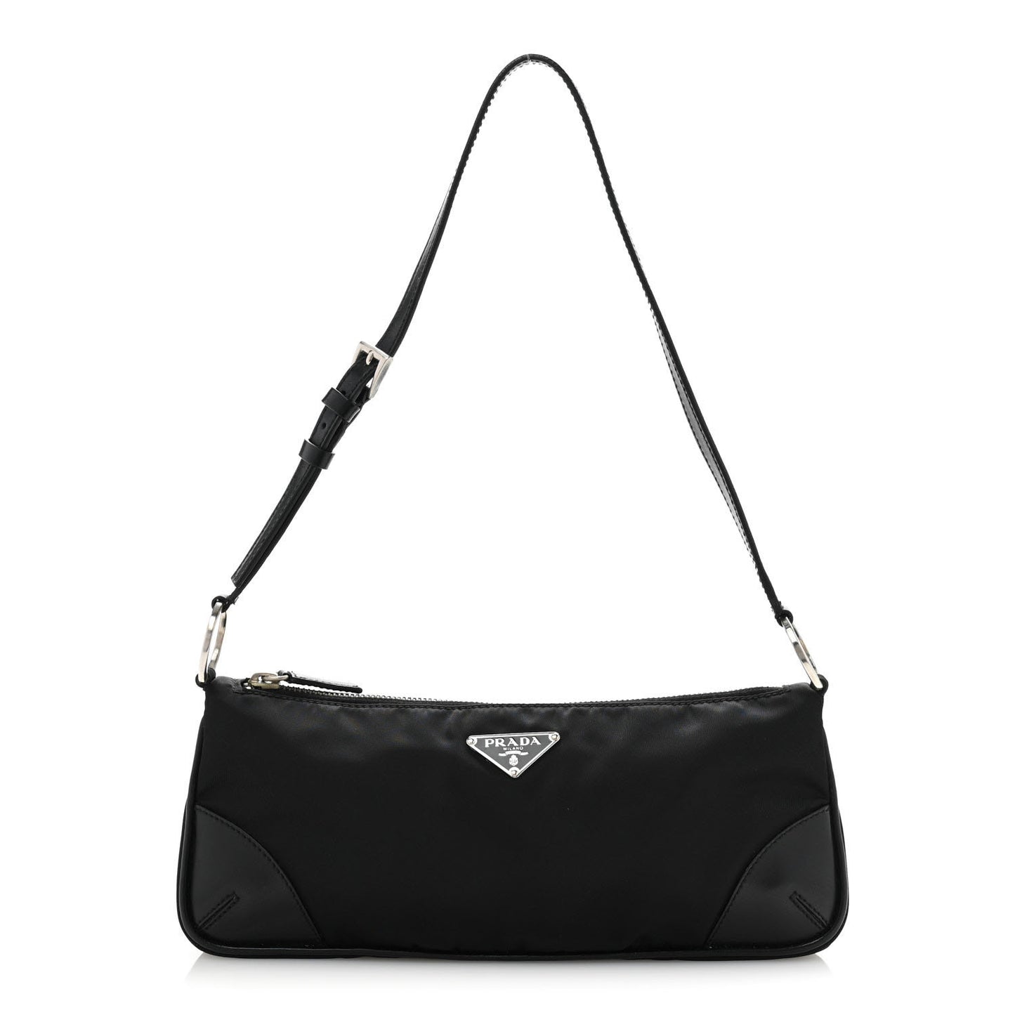 Tessuto Nylon Soft Calf Shoulder Bag Black Black
