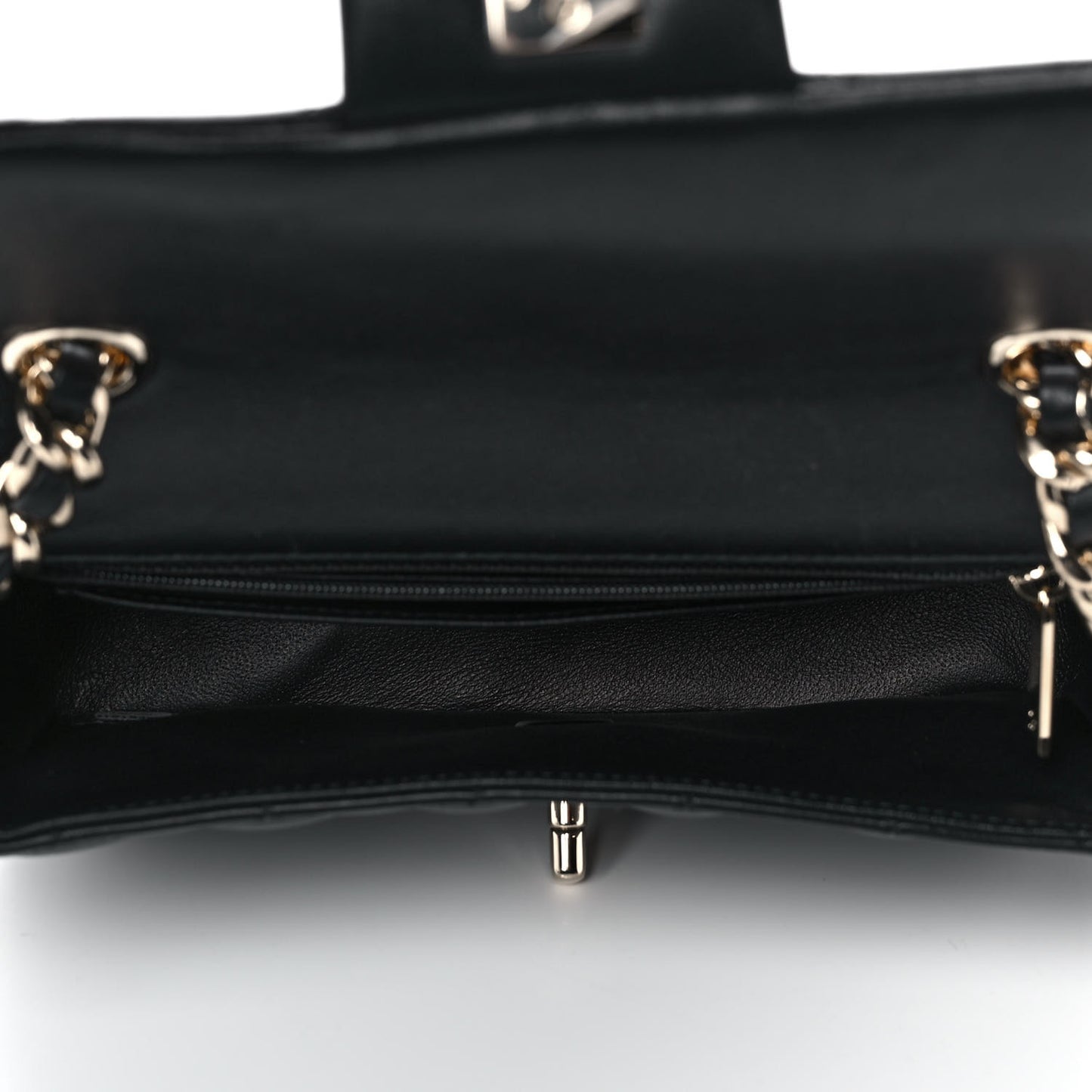 Lambskin Quilted Mini Coco Charms Rectangular Flap Black