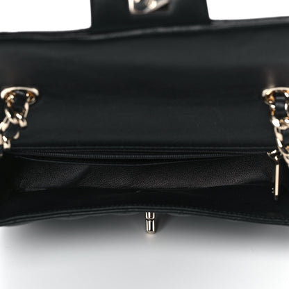 Chanel Lambskin Quilted Mini Coco Charms Rectangular Flap Black 5 of 12