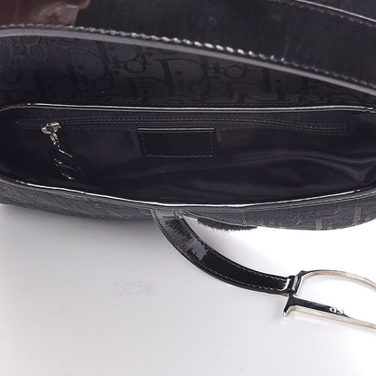 Christian Dior Monogram Saddle Bag Black 5 of 9