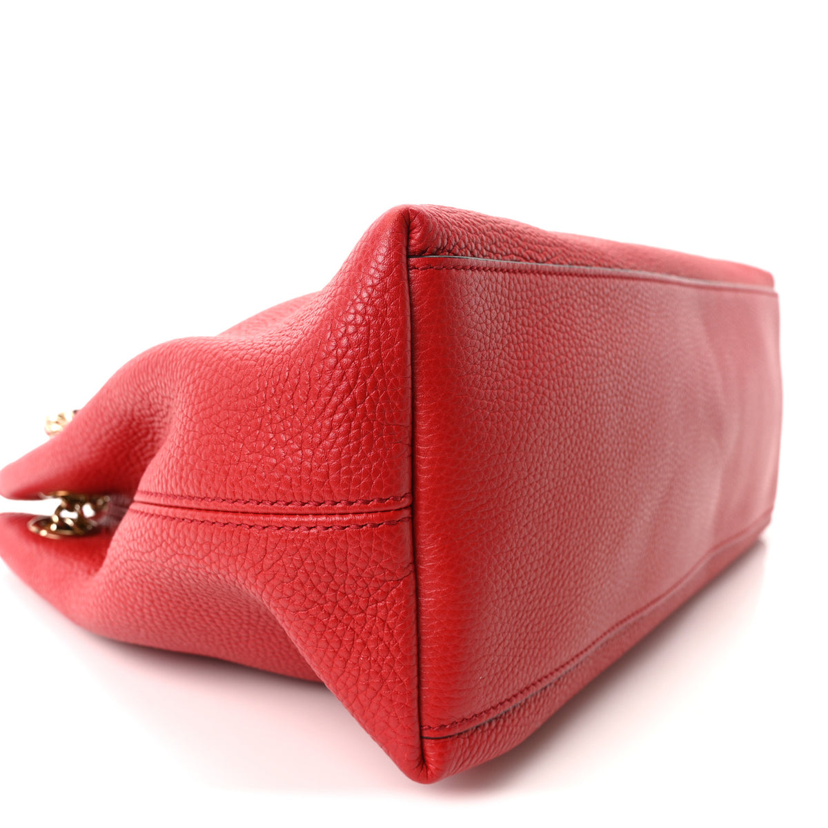 Cellarius Calfskin Medium Soho Chain Shoulder Bag Vibrant Red