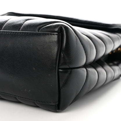 Saint Laurent Calfskin Y Quilted Monogram Small Loulou Chain Satchel Black 10 of 13