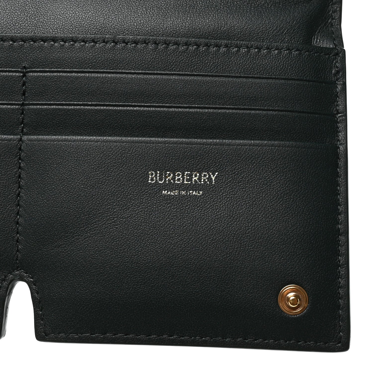 Burberry Calfskin B Cut Large Bi-Fold Puffy Wallet Vine 6 of 8